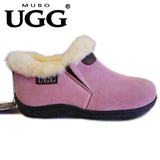 MUBO UGG Home Slipper Premium Sheepskin Shoes Antislip TPR Sole SN1006 - UGGFace