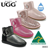 MUBO UGG WOMEN'S AU MADE CLASSIC MINI BUTTON WHTH SWAROVSKI BOOTS(WATER RESISTANT) 36903 - UGGFace