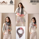 POSH FLEECE Pure Wool Scarf with Fringe Wrap 170CM x 30CM Soft Fashion Warm Scarves SGB10019 - UGGFace