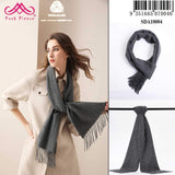 POSH FLEECE Pure Wool Scarf with Fringe Wrap 170CM x 30CM Soft Fashion Warm Scarves SDA10004 - UGGFace