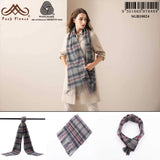 POSH FLEECE Pure Wool Scarf with Fringe Wrap 170CM x 30CM Soft Fashion Warm Scarves SGB10024 - UGGFace