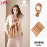 POSH FLEECE Pure Wool Scarf with Fringe Wrap 170CM x 30CM Soft Fashion Warm Scarves SDA10001 - UGGFace