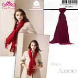 POSH FLEECE Pure Wool Scarf with Fringe Wrap 170CM x 30CM Soft Fashion Warm Scarves SDA10011 - UGGFace