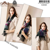 POSH FLEECE Pure Wool Scarf with Fringe Wrap 170CM x 30CM Soft Fashion Warm Scarves SGB10069 - UGGFace