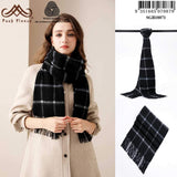 POSH FLEECE Pure Wool Scarf with Fringe Wrap 170CM x 30CM Soft Fashion Warm Scarves SGB10071 - UGGFace