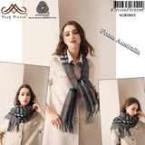 POSH FLEECE Pure Wool Scarf with Fringe Wrap 170CM x 30CM Soft Fashion Warm Scarves SGB10015 - UGGFace