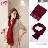 POSH FLEECE Pure Wool Scarf with Fringe Wrap 170CM x 30CM Soft Fashion Warm Scarves SDA10011 - UGGFace