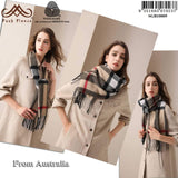 POSH FLEECE Pure Wool Scarf with Fringe Wrap 170CM x 30CM Soft Fashion Warm Scarves SGB10009 - UGGFace