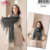 POSH FLEECE Pure Wool Scarf with Fringe Wrap 170CM x 30CM Soft Fashion Warm Scarves SDA10004 - UGGFace