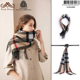 POSH FLEECE Pure Wool Scarf with Fringe Wrap 170CM x 30CM Soft Fashion Warm Scarves SGB10009 - UGGFace