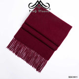 POSH FLEECE Pure Wool Scarf with Fringe Wrap 170CM x 30CM Soft Fashion Warm Scarves SDA10011 - UGGFace