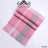 POSH FLEECE Pure Wool Scarf with Fringe Wrap 170CM x 30CM Soft Fashion Warm Scarves SGB10068 - UGGFace