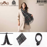 POSH FLEECE Pure Wool Scarf with Fringe Wrap 170CM x 30CM Soft Fashion Warm Scarves SGB10015 - UGGFace