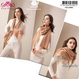 POSH FLEECE Pure Wool Scarf with Fringe Wrap 170CM x 30CM Soft Fashion Warm Scarves SDA10001 - UGGFace