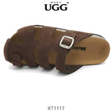 MUBO UGG MEN'S Brown Colour Sandals With Soft Cork Wood Sole Platform slippers XT1117 - UGGFace