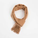 POSH FLEECE Pure Wool Scarf with Fringe Wrap 170CM x 30CM Soft Fashion Warm Scarves SDA10001 - UGGFace