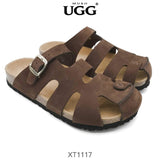 MUBO UGG MEN'S Brown Colour Sandals With Soft Cork Wood Sole Platform slippers XT1117 - UGGFace