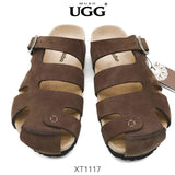 MUBO UGG MEN'S Brown Colour Sandals With Soft Cork Wood Sole Platform slippers XT1117 - UGGFace