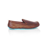 Australian Sheepskin Men Leather Moccasin Summer Style - Cognac