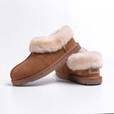 Genuine Merino Sheepskin Ankle Non-slip Home Slipper - UGGFace