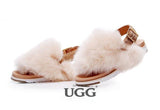 MUBO UGG Women's Casual Fur Sandal Shoes Colors Red & Soft Ochre - UGGFace