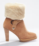 MUBO UGG BOOTS High Heel Insole TPR Sole Chestnut