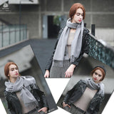 100%  Wool Scarf Grey WJ1MCS003 S：180*30 Buy Two Third Free - UGGFace