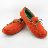 Australian Sheepskin UGG Women Casual Leather Flats UGG Moccasin - Orange