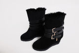 SW1386 Mubo UGG Hidden Heel BOOTS TPR Sole BLACK Colour Size 35~40 - UGGFace