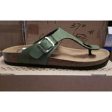 Summer Sandal Women Green Colour Sandals With Soft Cork Wood Sole