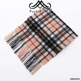 POSH FLEECE Pure Wool Scarf with Fringe Wrap 170CM x 30CM Soft Fashion Warm Scarves SGB10010 - UGGFace