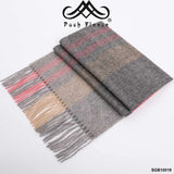 POSH FLEECE Pure Wool Scarf with Fringe Wrap 170CM x 30CM Soft Fashion Warm Scarves SGB10019 - UGGFace