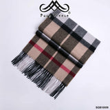 POSH FLEECE Pure Wool Scarf with Fringe Wrap 170CM x 30CM Soft Fashion Warm Scarves SGB10009 - UGGFace