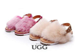 MUBO UGG Women's Casual Fur Sandal Shoes Colors Red & Soft Ochre - UGGFace