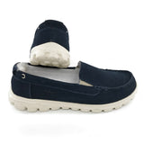 Australian Sheepskin Unisex Casual Flats UGG Moccasin - Navy