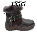 SW1507 Mubo UGG Kids Boots TPR Sole Black Colour Size 28~32 - UGGFace